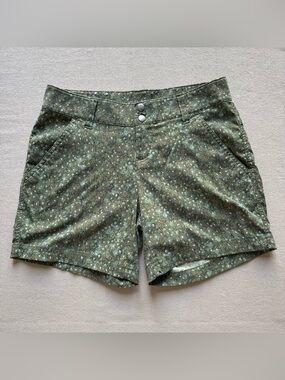 Columbia Green Patterned Outdoor Shorts